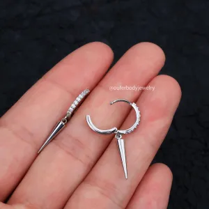 20G 2PCS Sleek Cone Dangle Drop Earrings