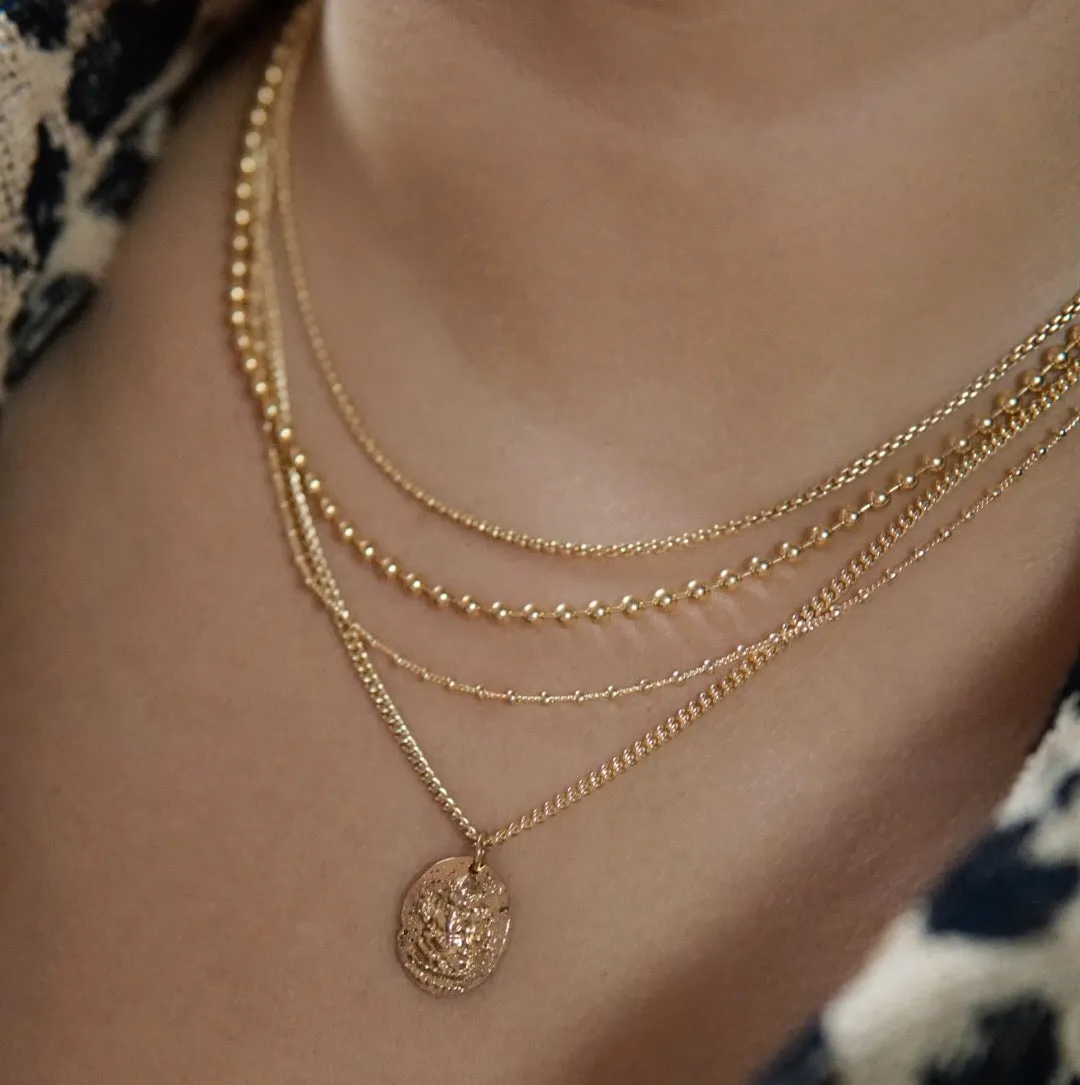 3mm Thick Bead Ball Chain Necklace