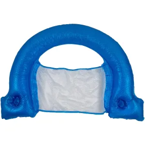 45.5" Inflatable Blue Swimming Pool Mesh Sling Chair Float Multi Color