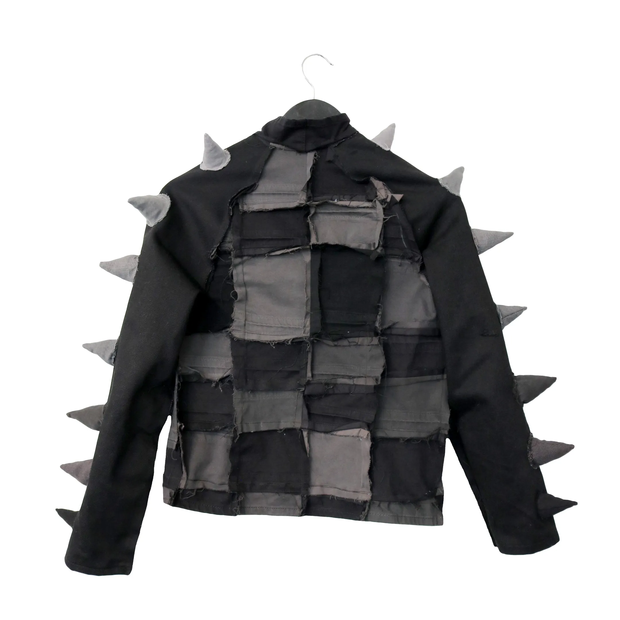 A Box Full Of Sharp Objects - Upcycled Denim Jacket with Soft Spikes