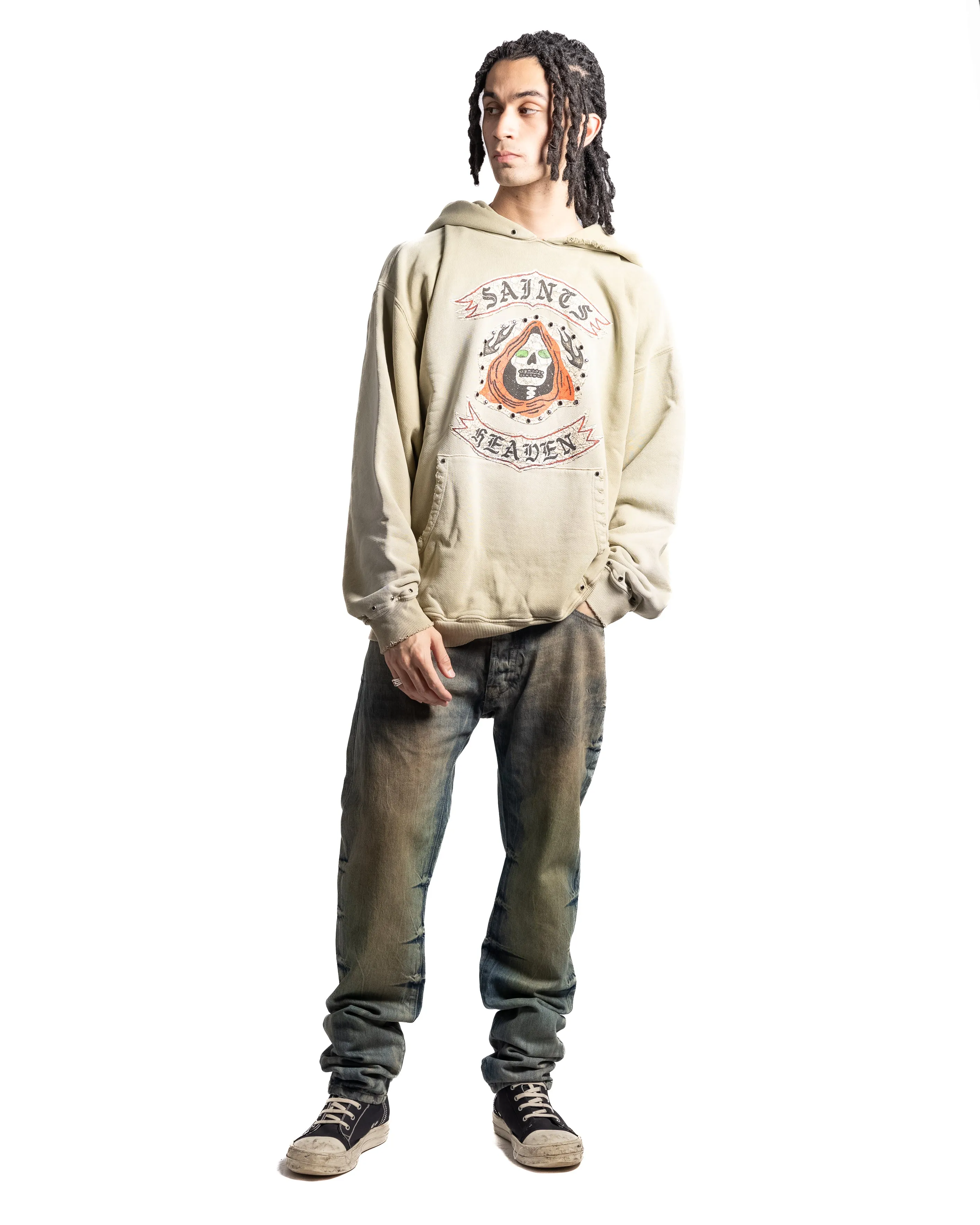 Alchemist Ray Saints Hoodie Nomad Studded Green