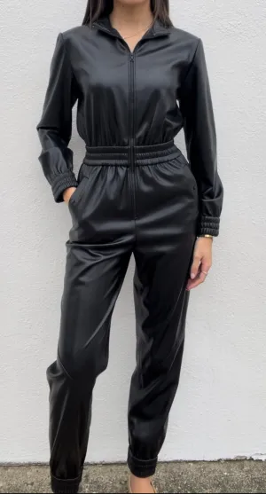 Alice Olivia Faux Leather Jumpsuit (NWT) - Size 4