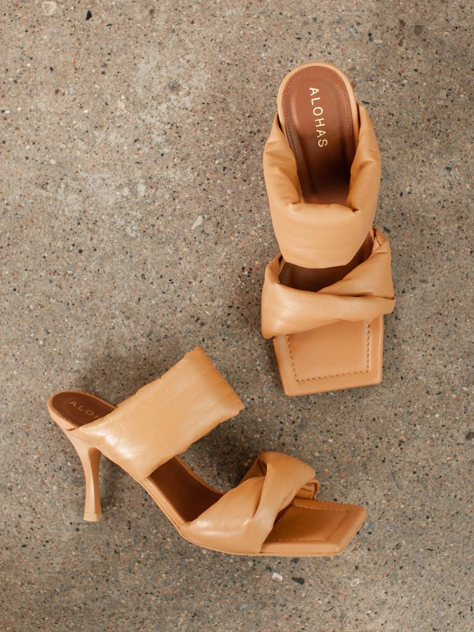 ALOHAS Twist Strap Dressy Heel