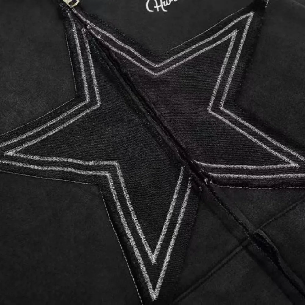 American Distressed Stars Solid Color Hoodie