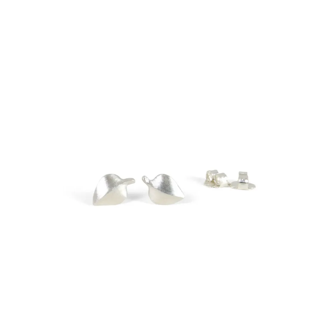 Aspen Leaf Silver Studs