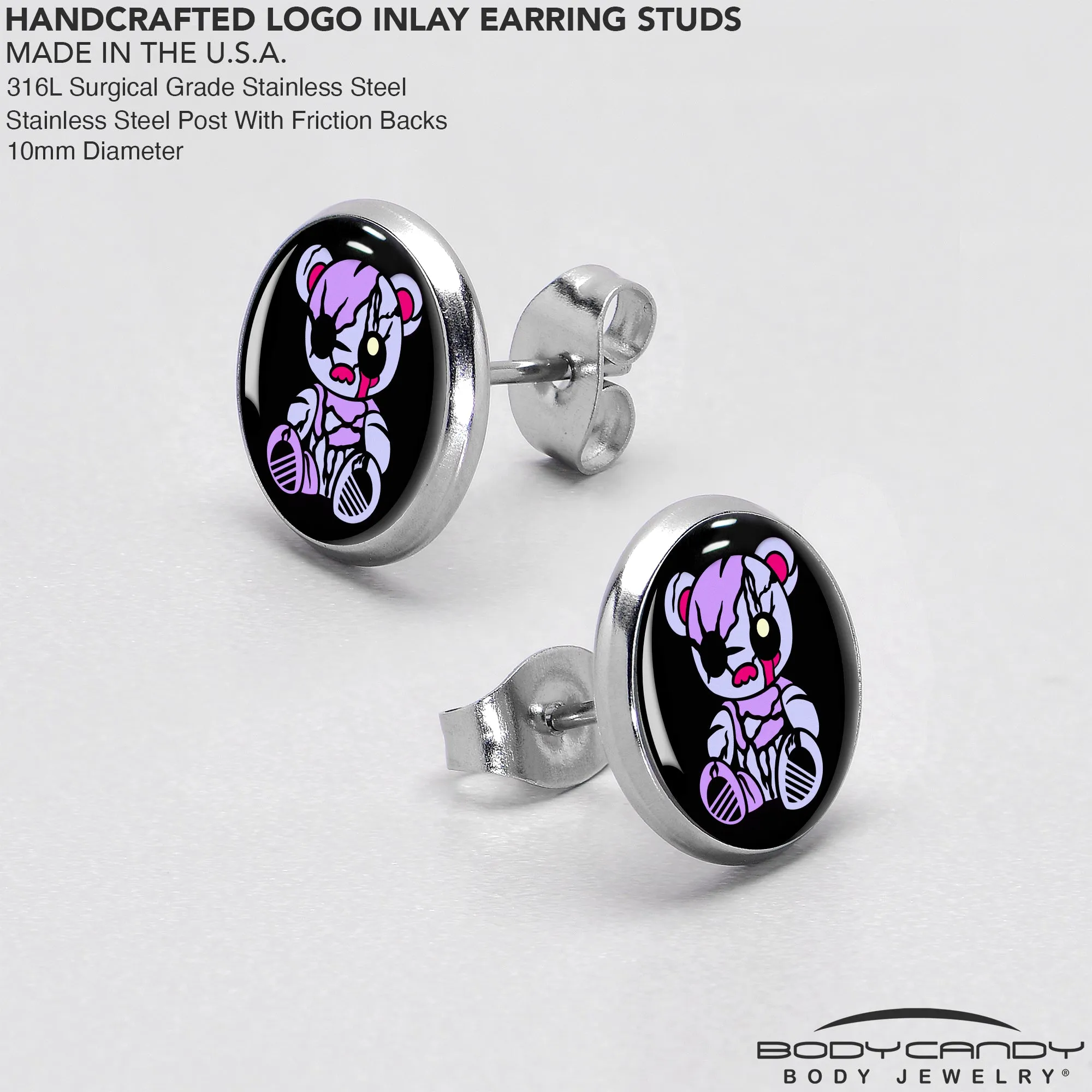 Attitude Teddy Bear Stud Earrings