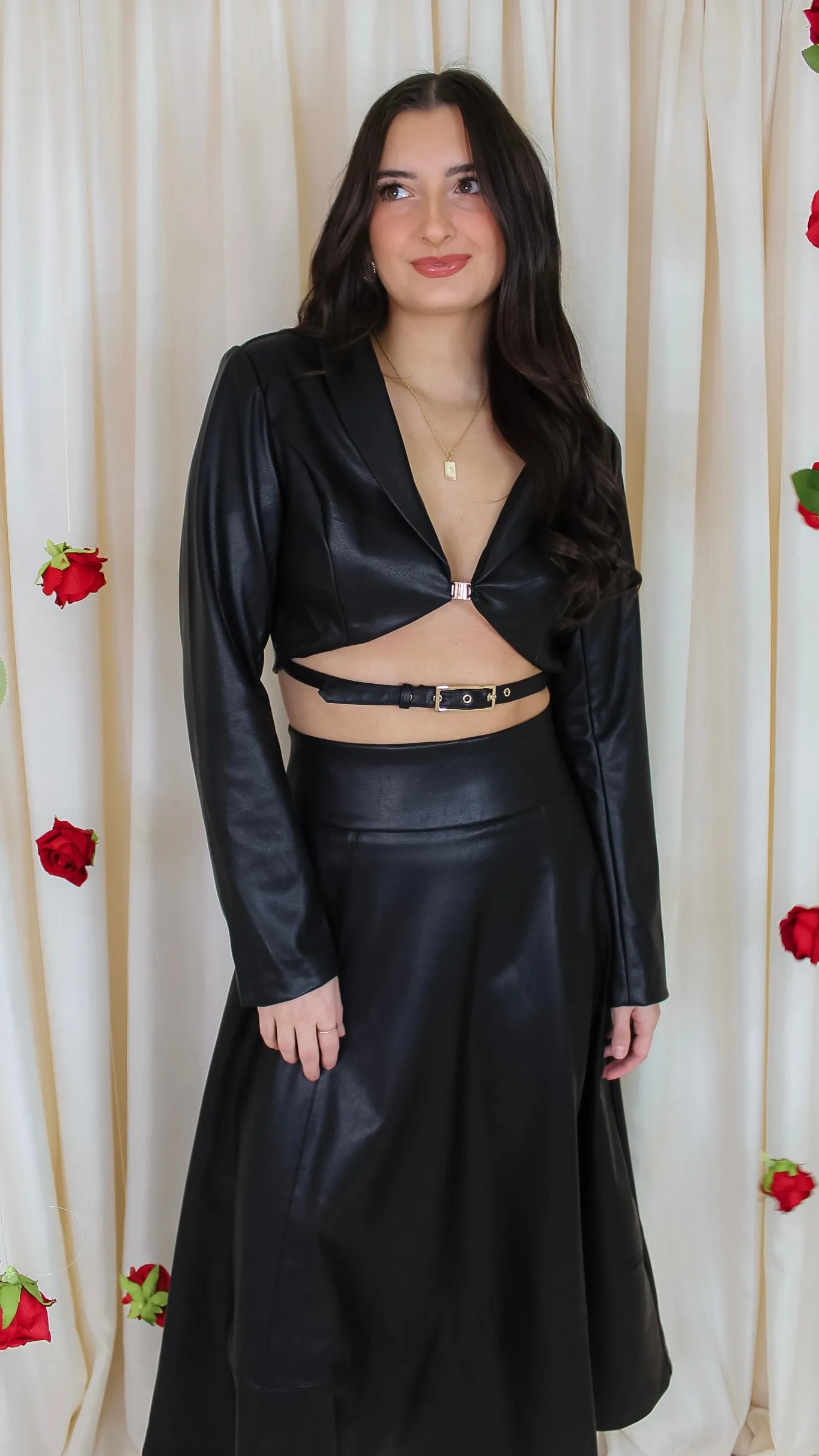 Baddie Leather Top