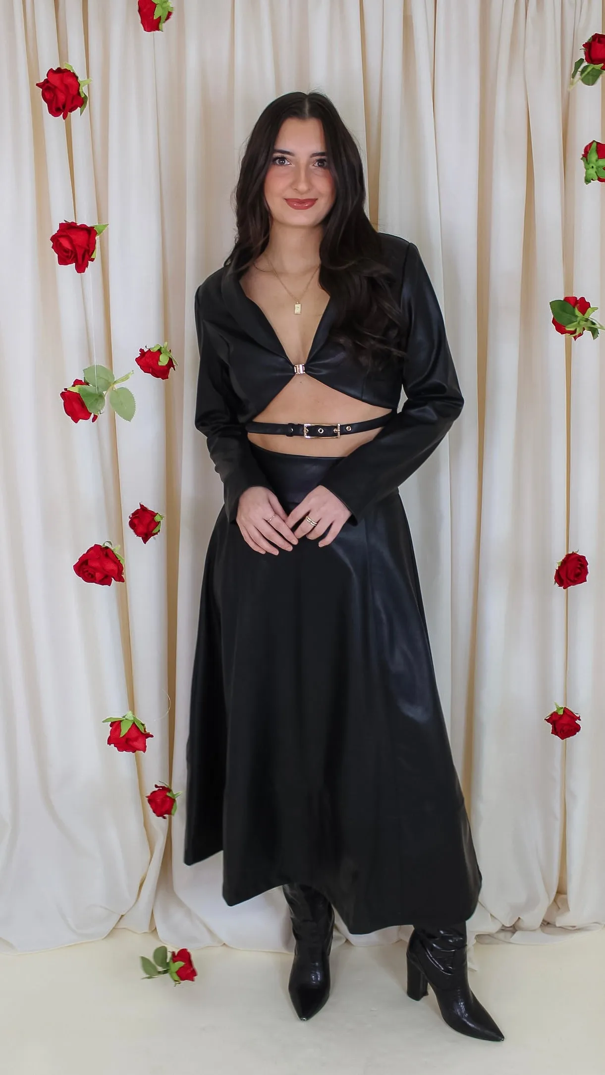 Baddie Leather Top