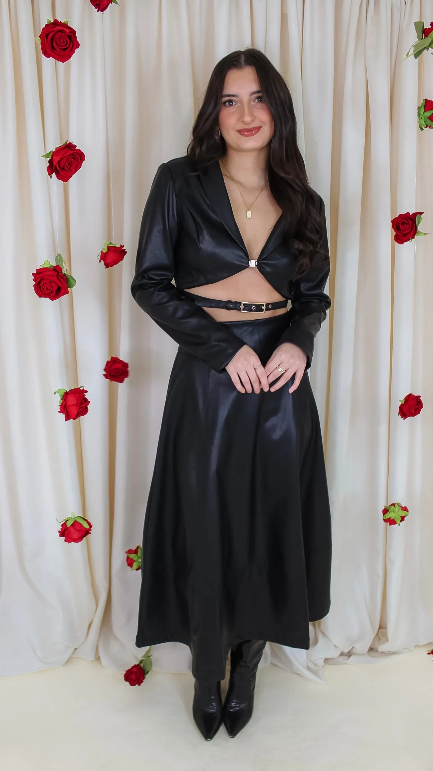 Baddie Leather Top