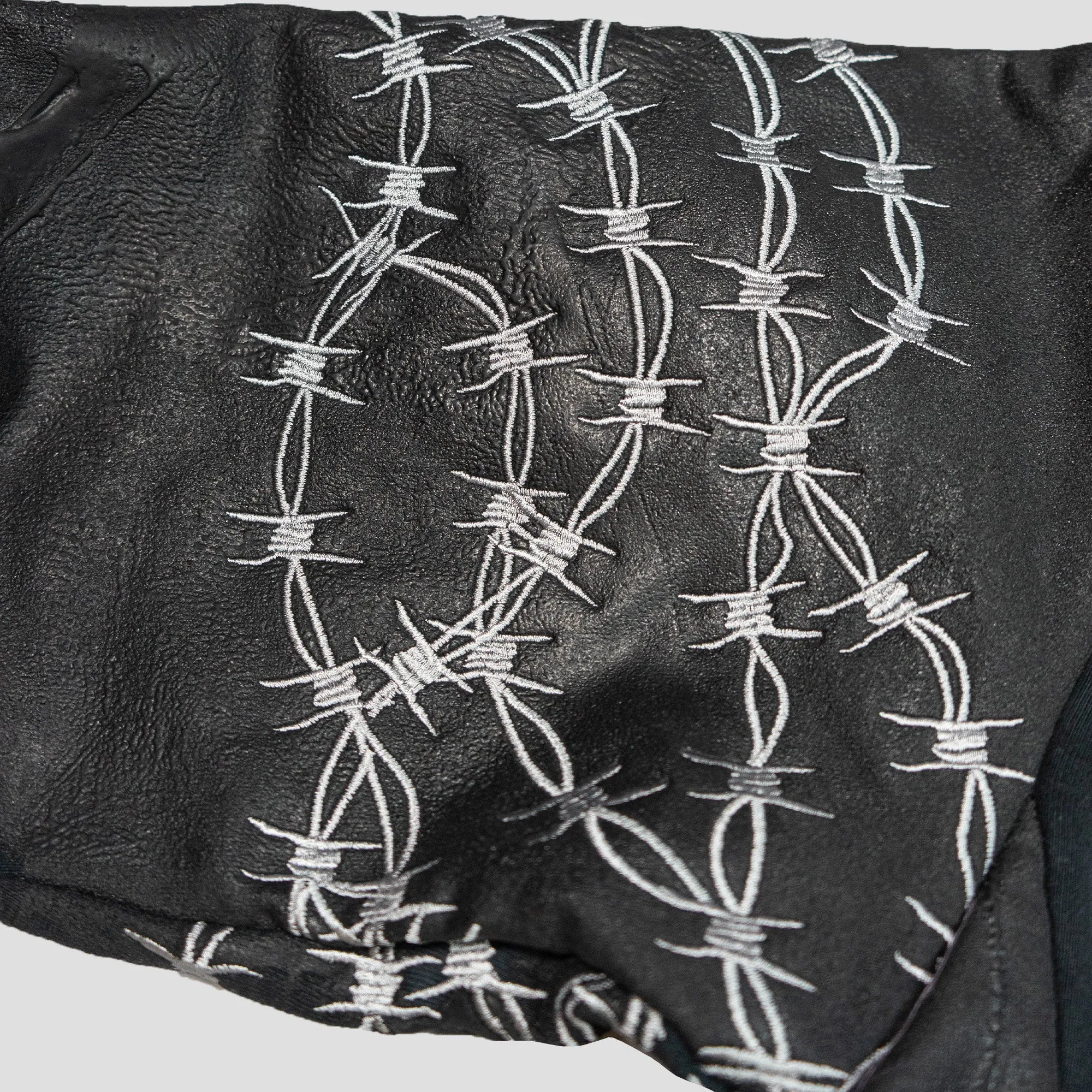 BARBED WIRE PLASTISOL HOODIE