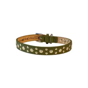 Bells Stud Cluster Leather Dog Collar