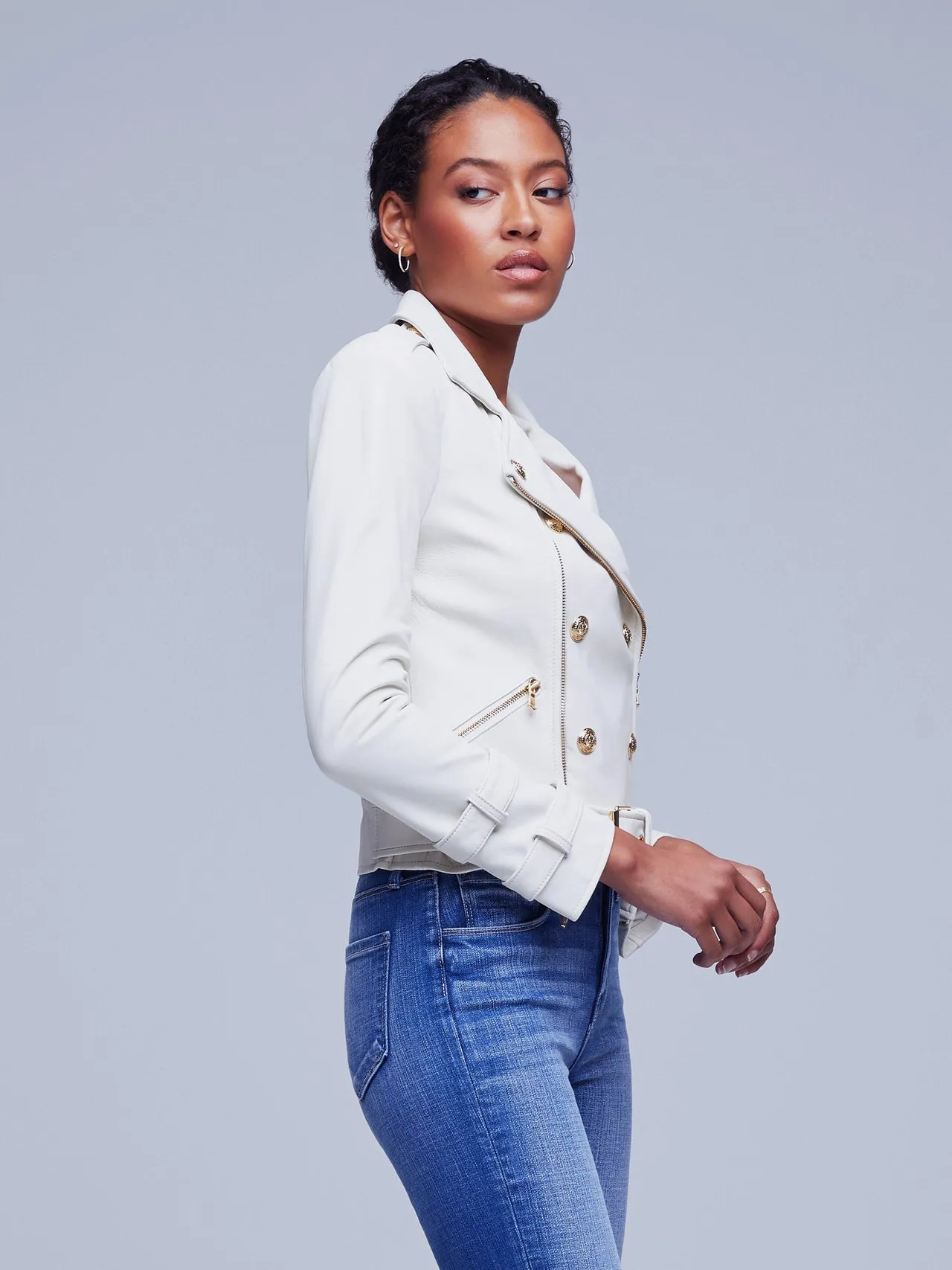 Billie Belted Leather Jacket