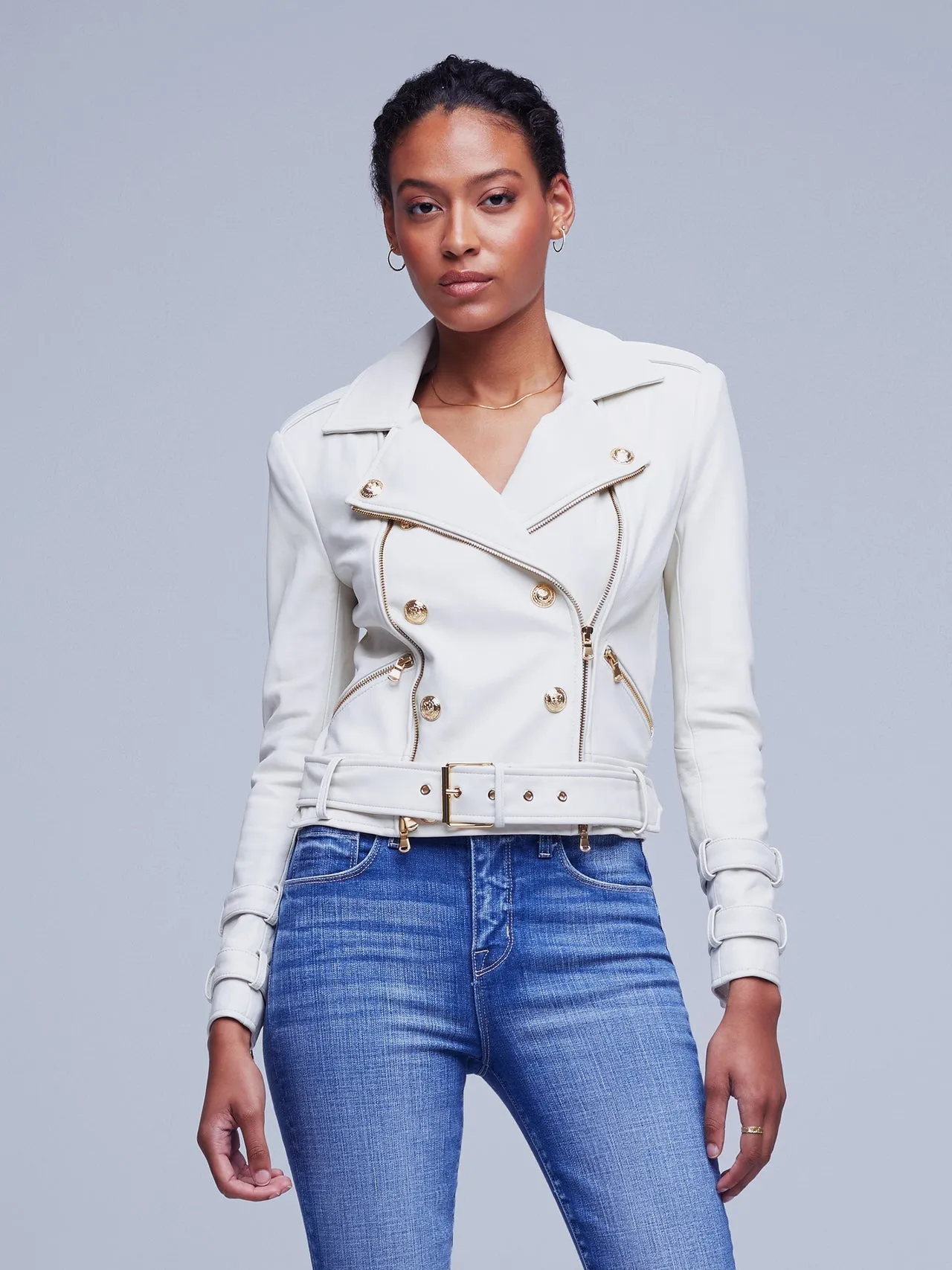 Billie Belted Leather Jacket