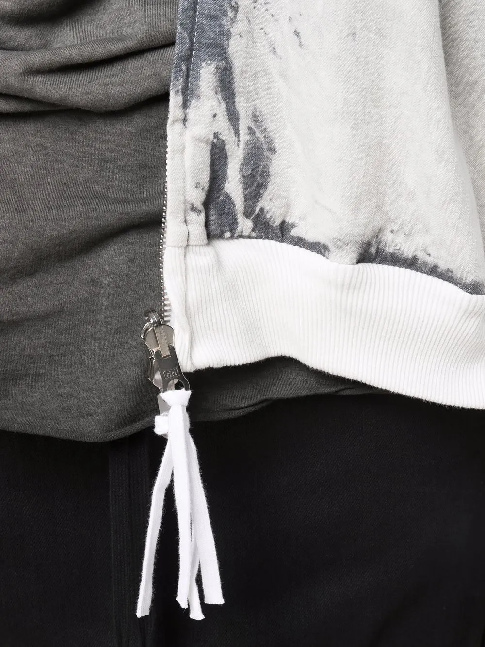 Boris Bidjan Saberi distressed-effect zipped hoodie