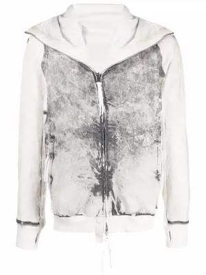 Boris Bidjan Saberi distressed-effect zipped hoodie