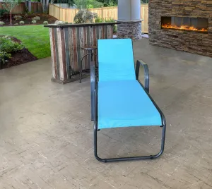 Cabo Sling Chaise Lounge in Aqua Marine