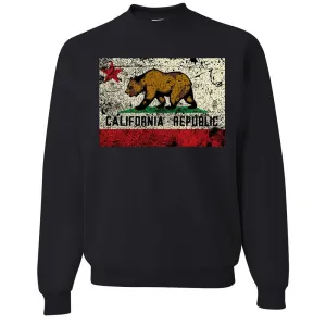 California State Flag Distressed Crewneck Sweatshirt