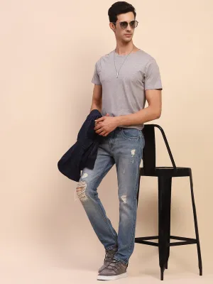 Camla Barcelona Ripped Light Wash Light Blue Denim
