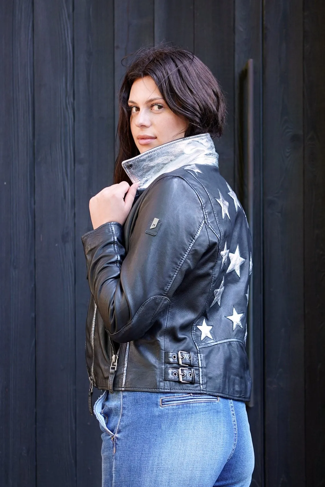 Christy Leather Jacket Black