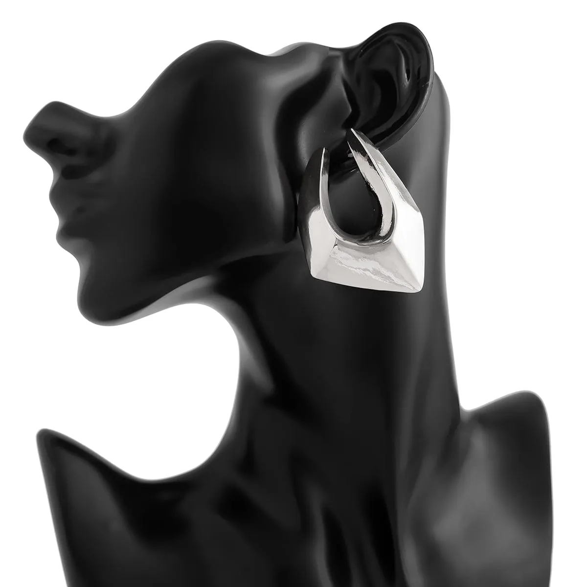 Chunky Irregular U Shaped Stud Earrings