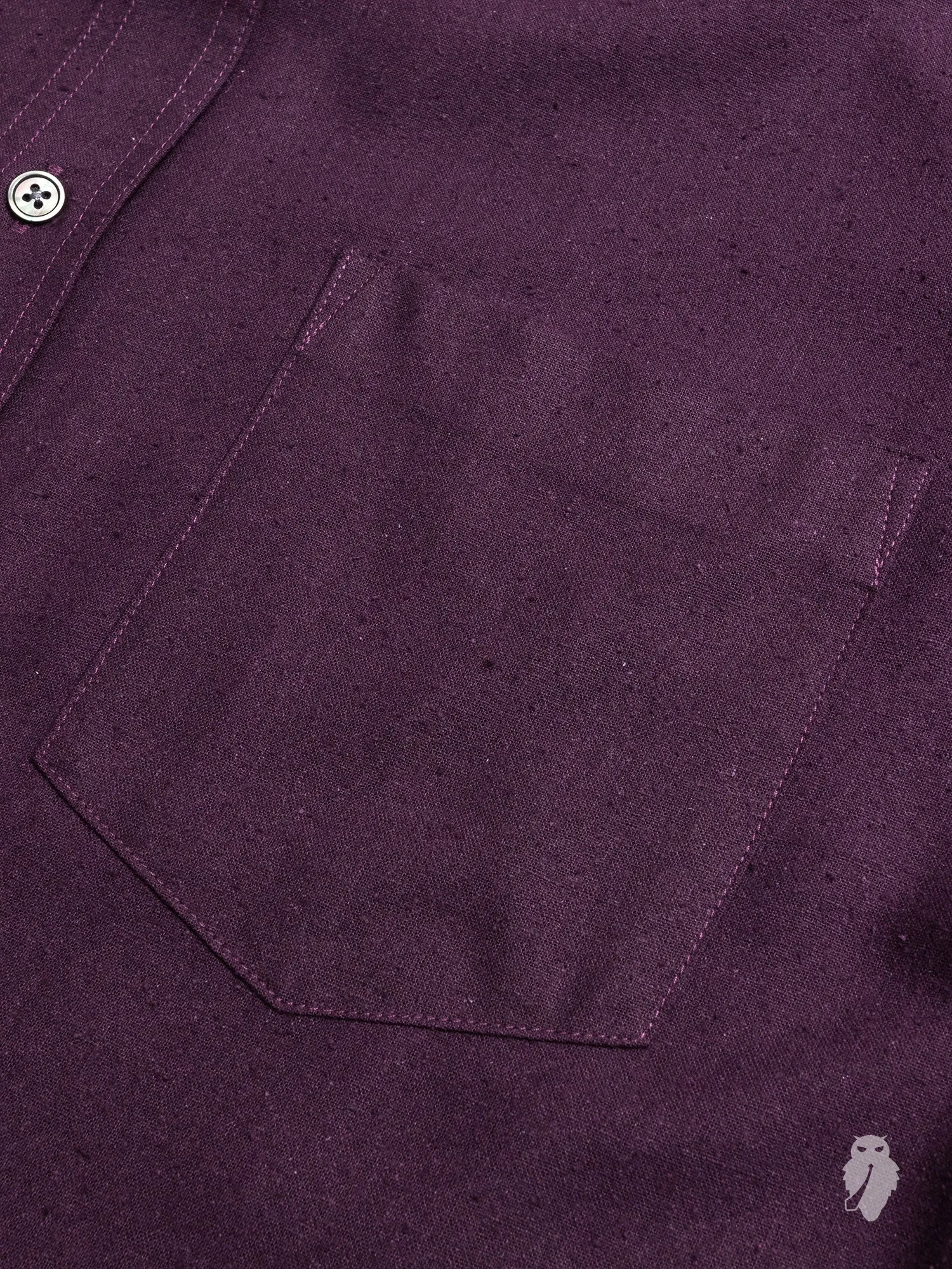 Classic Shirt in Plum Silk Noil