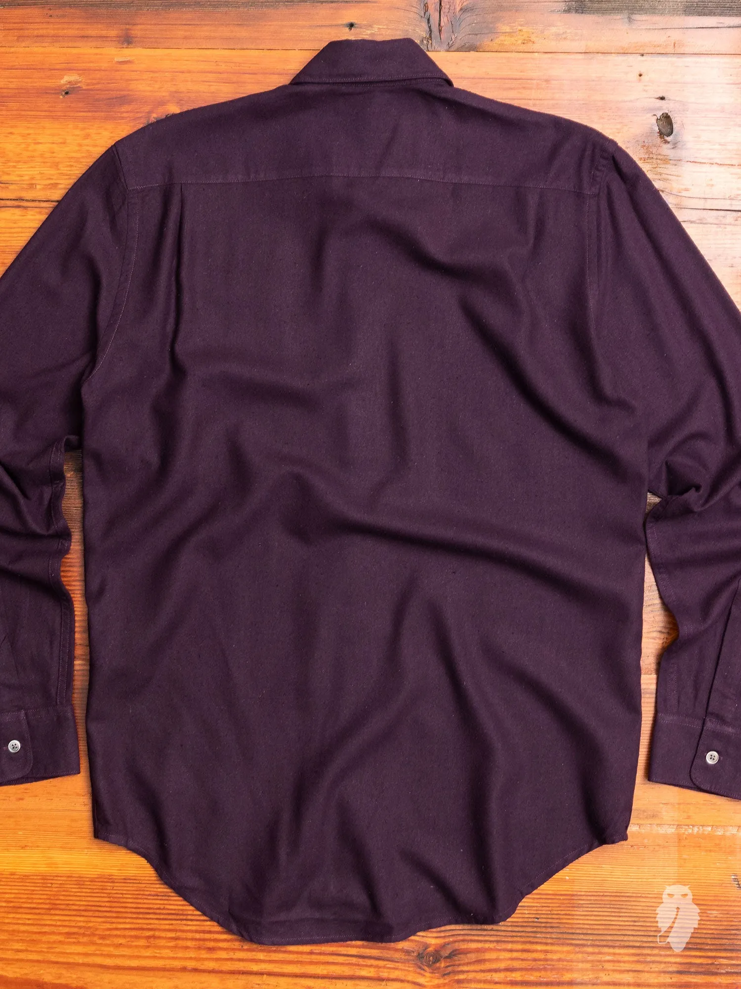 Classic Shirt in Plum Silk Noil
