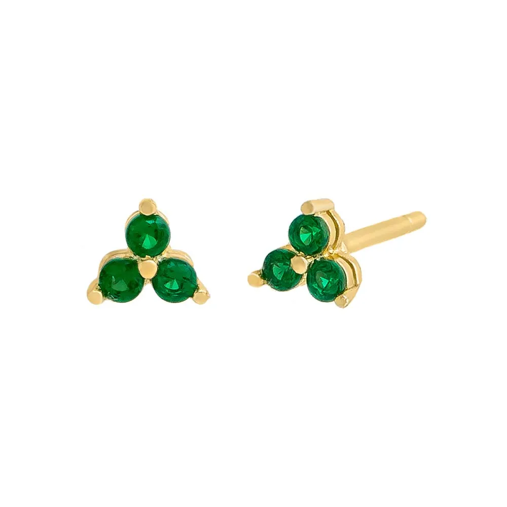 Colored Tiny CZ Cluster Stud Earring