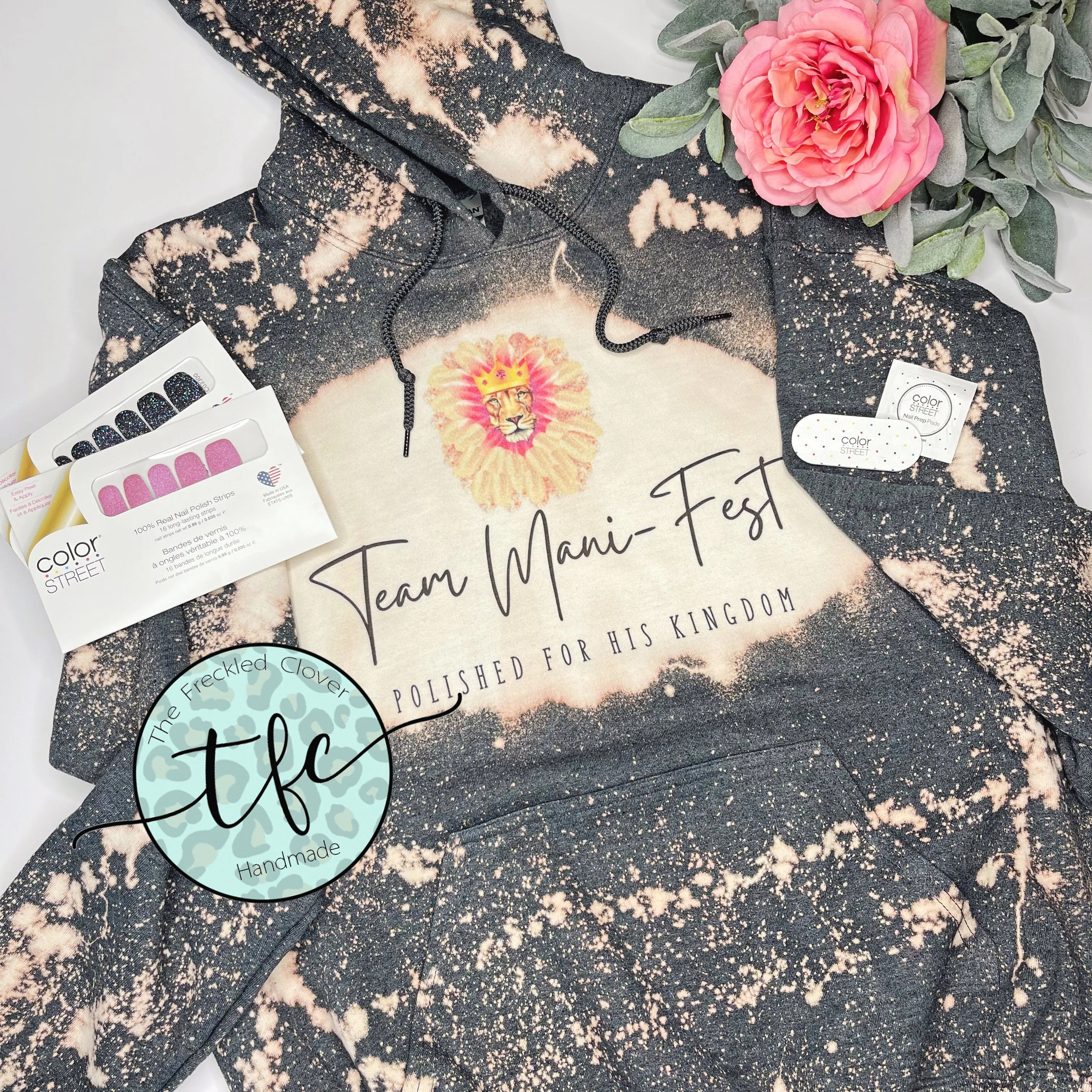 {Custom Distressed Logo Hoodie}