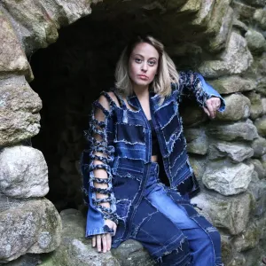 Cut Me Open - Reversible, Upcycled Denim Jacket