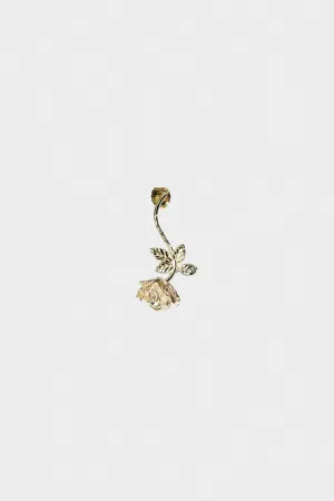 Dangling Rose Stud in 14k Gold