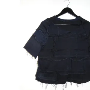 Deflector - Reversible, upcycled denim top
