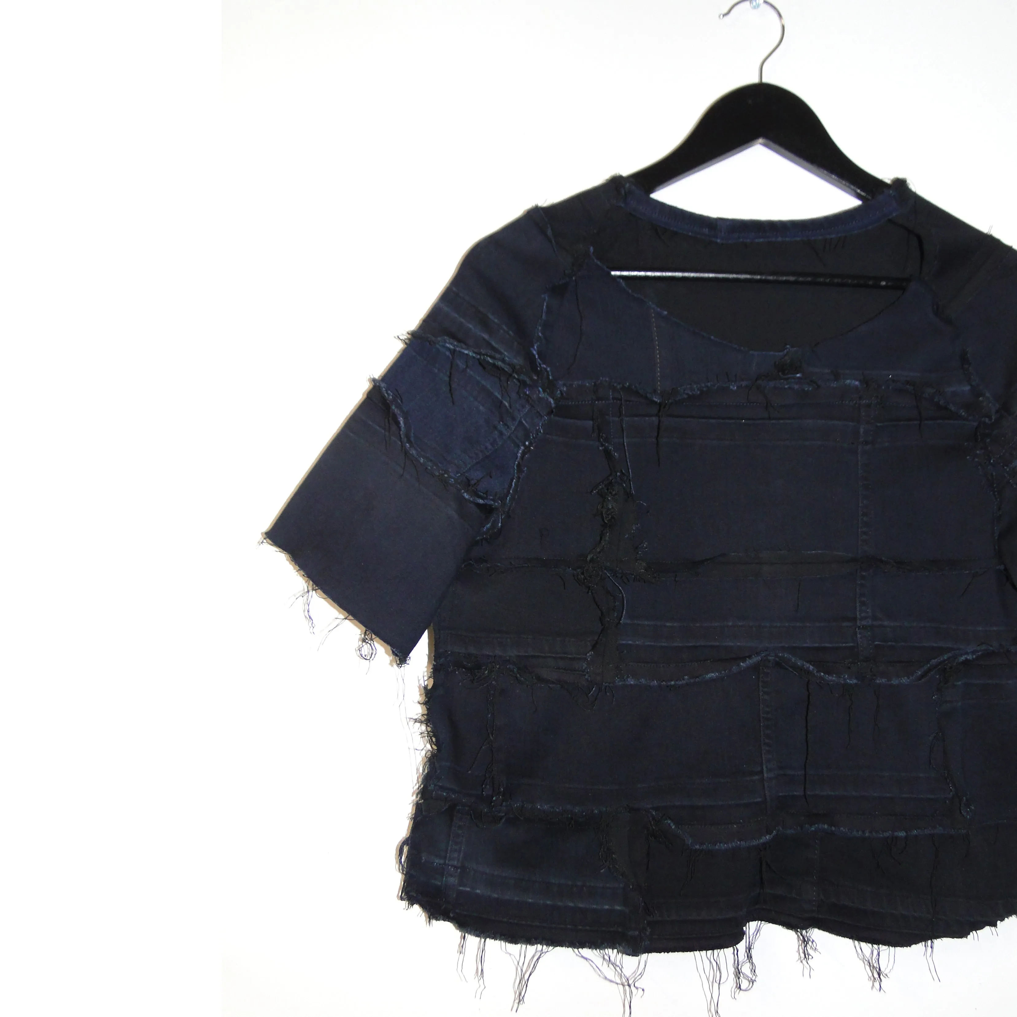 Deflector - Reversible, upcycled denim top