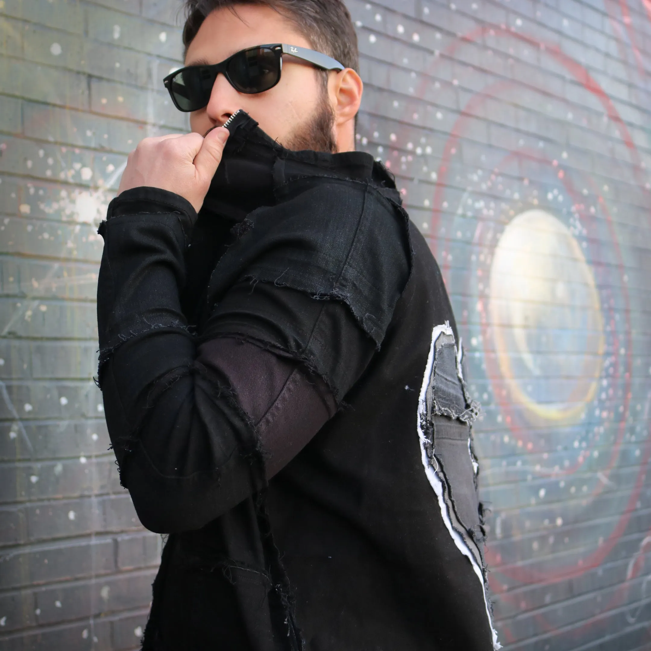 Demolition Lovers - Upcycled Denim Jacket with Broken Heart Back Patch