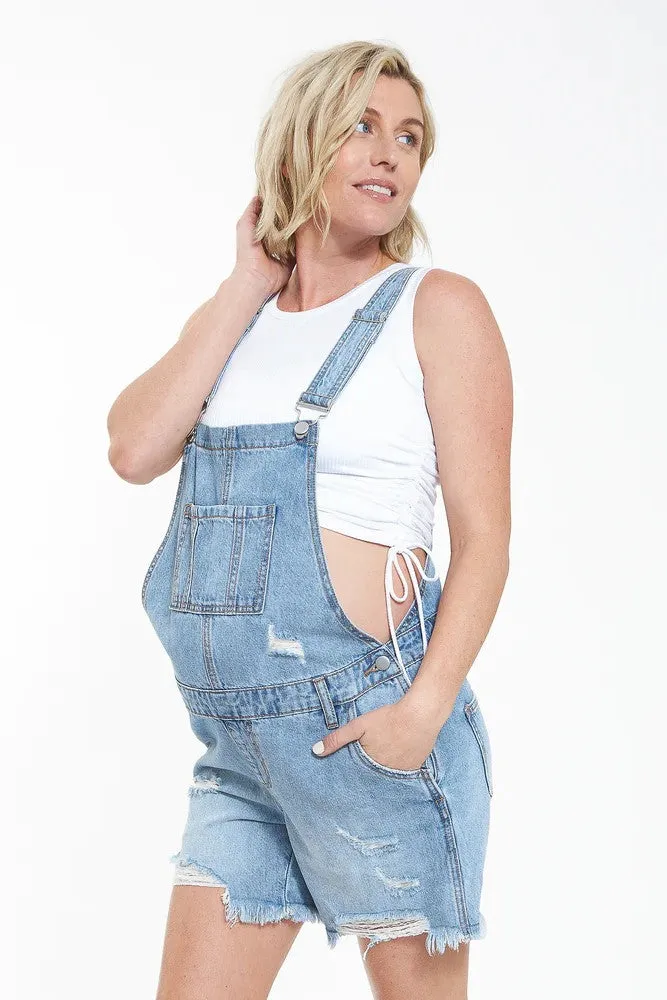 Denim Short Overalls