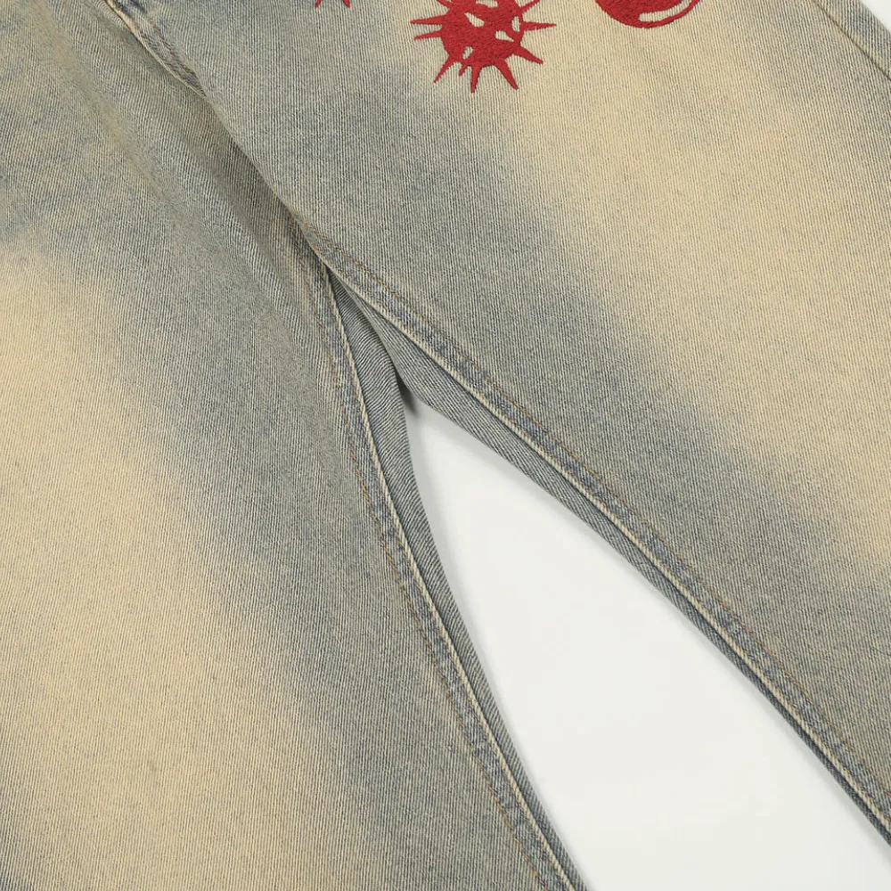 DF|Heavy Chain Embroidery Jeans