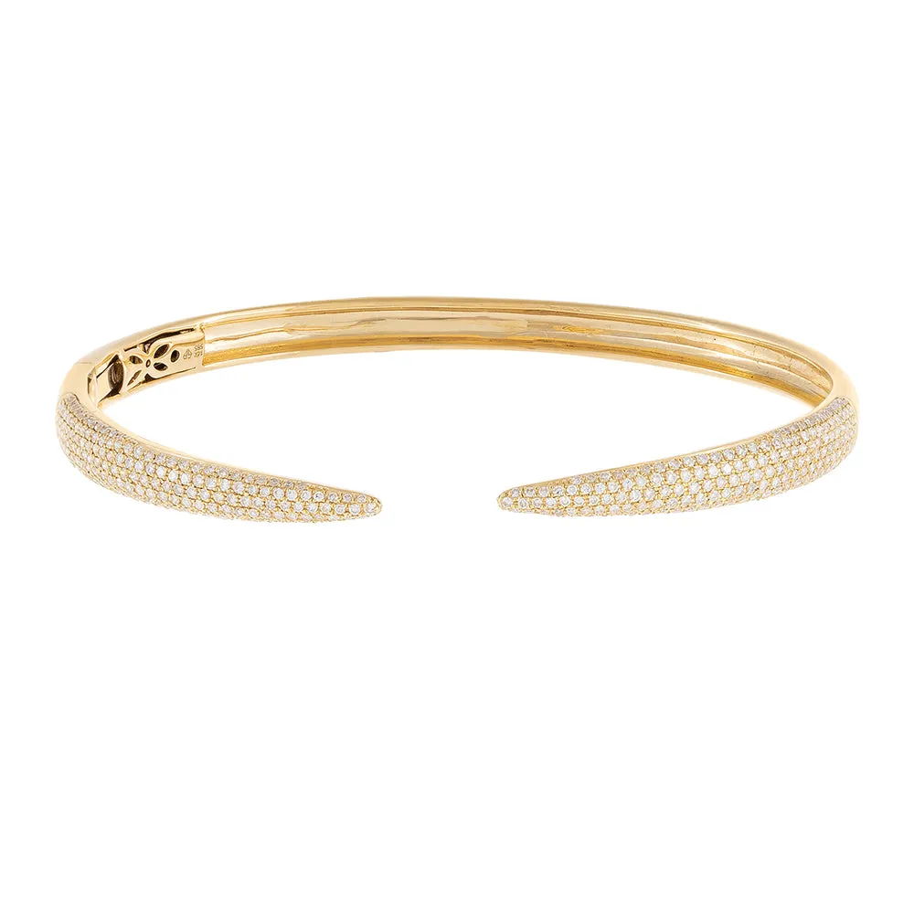 Diamond Claw Bangle 14K