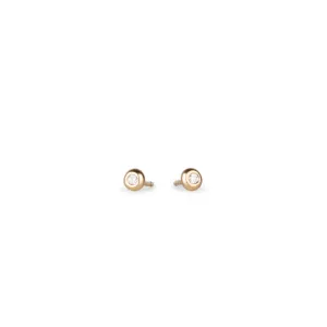 Diamond Droplet 14KY Stud Earrings