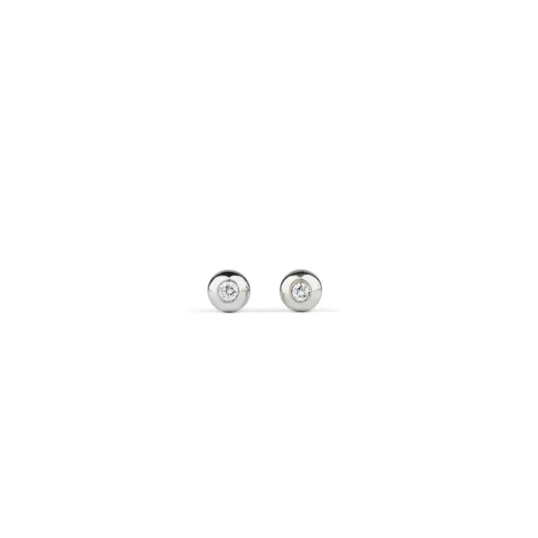 Diamond Droplet Stud Earrings