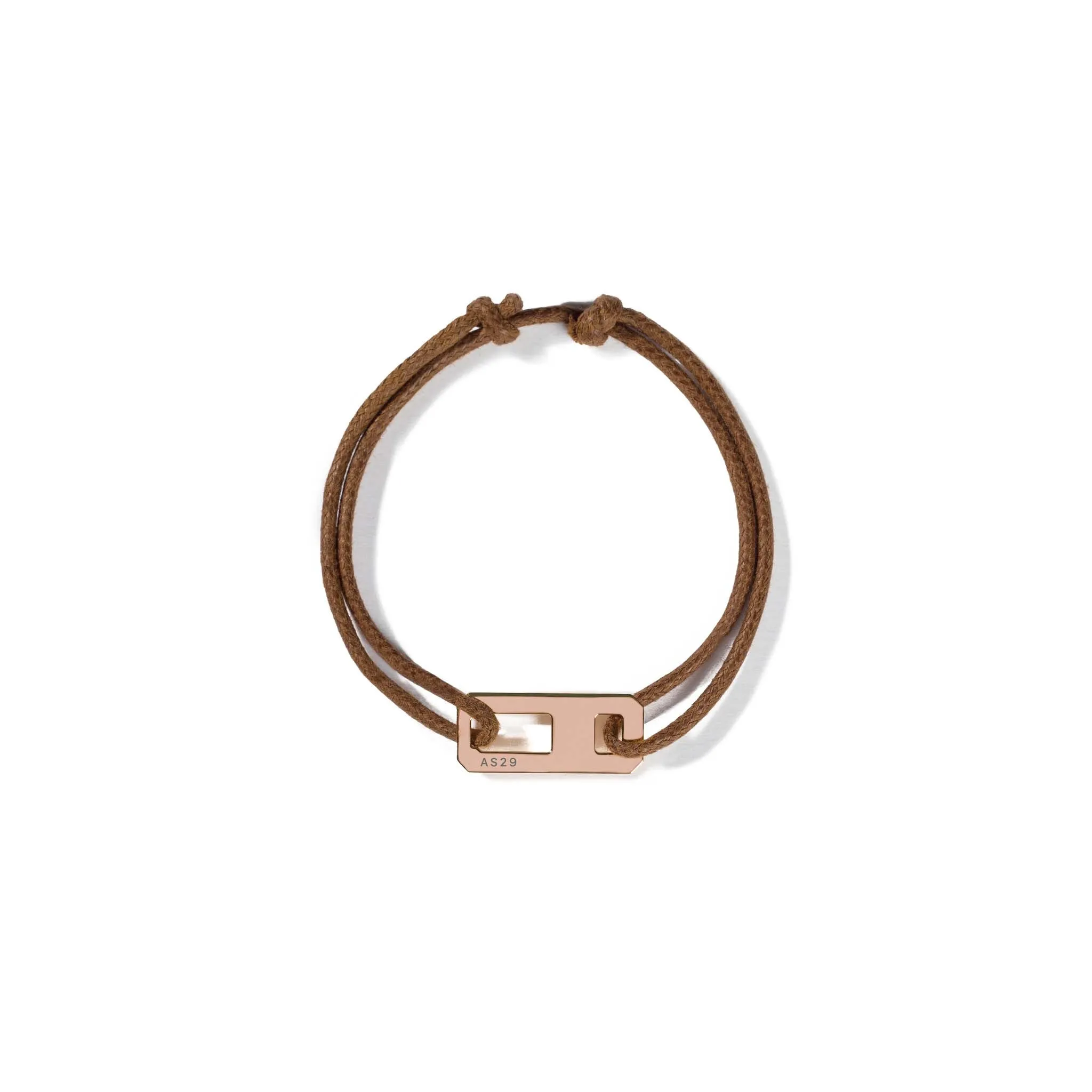 DNA Gold Leather Bracelet