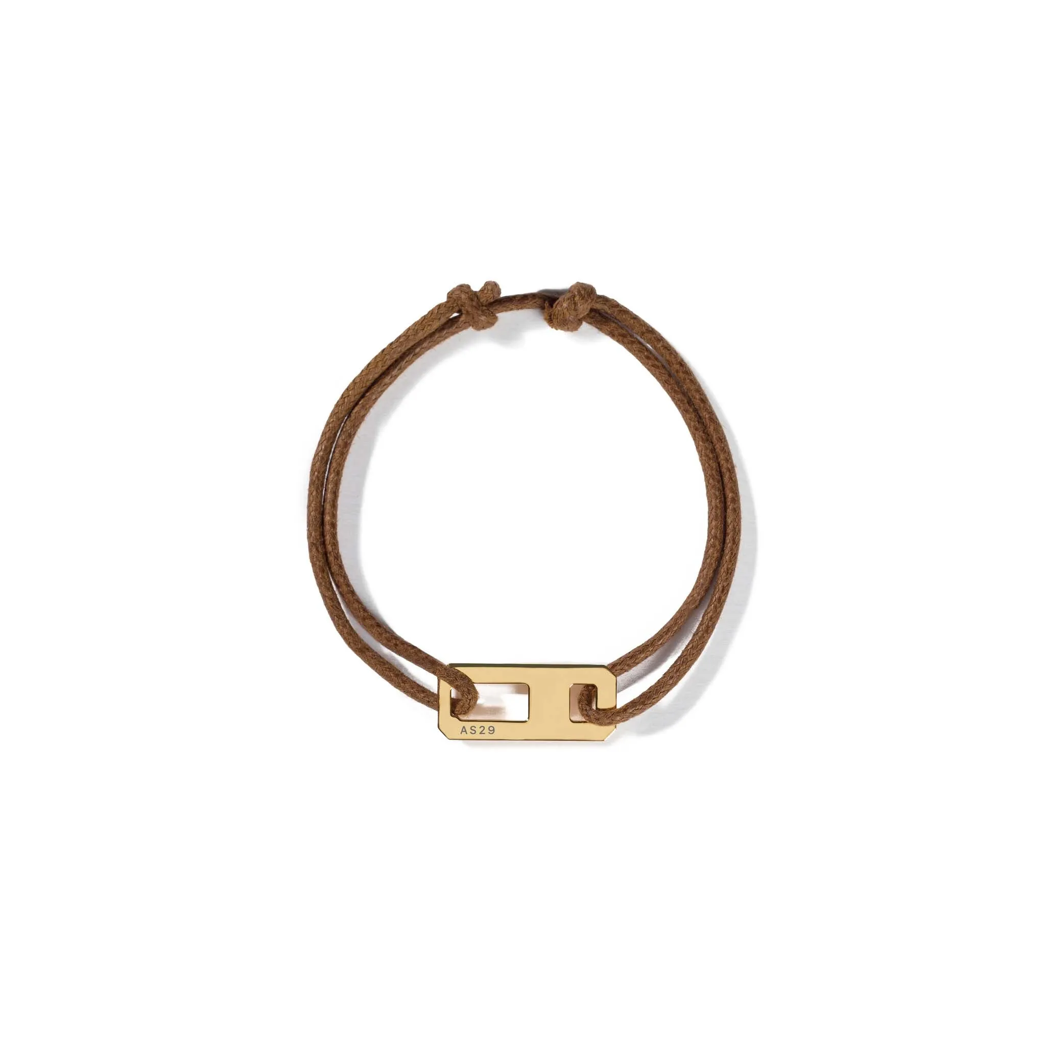 DNA Gold Leather Bracelet