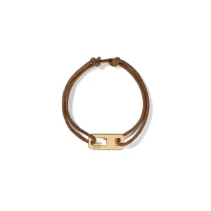 DNA Gold Leather Bracelet
