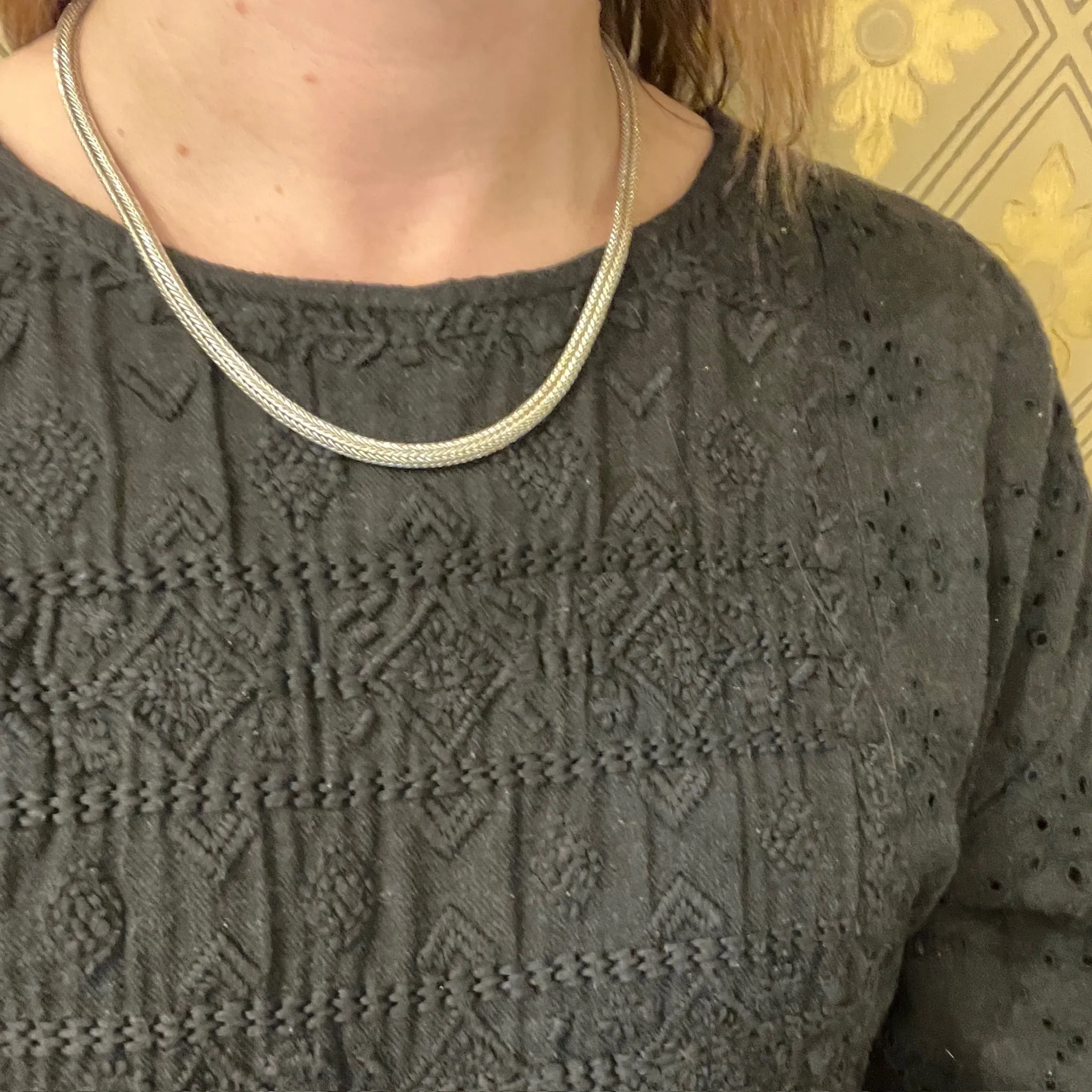 Edgy 19" Sterling Silver Foxtail Chain
