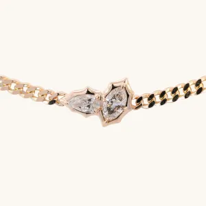 Edgy Bezel Diamond Cuban Bracelet