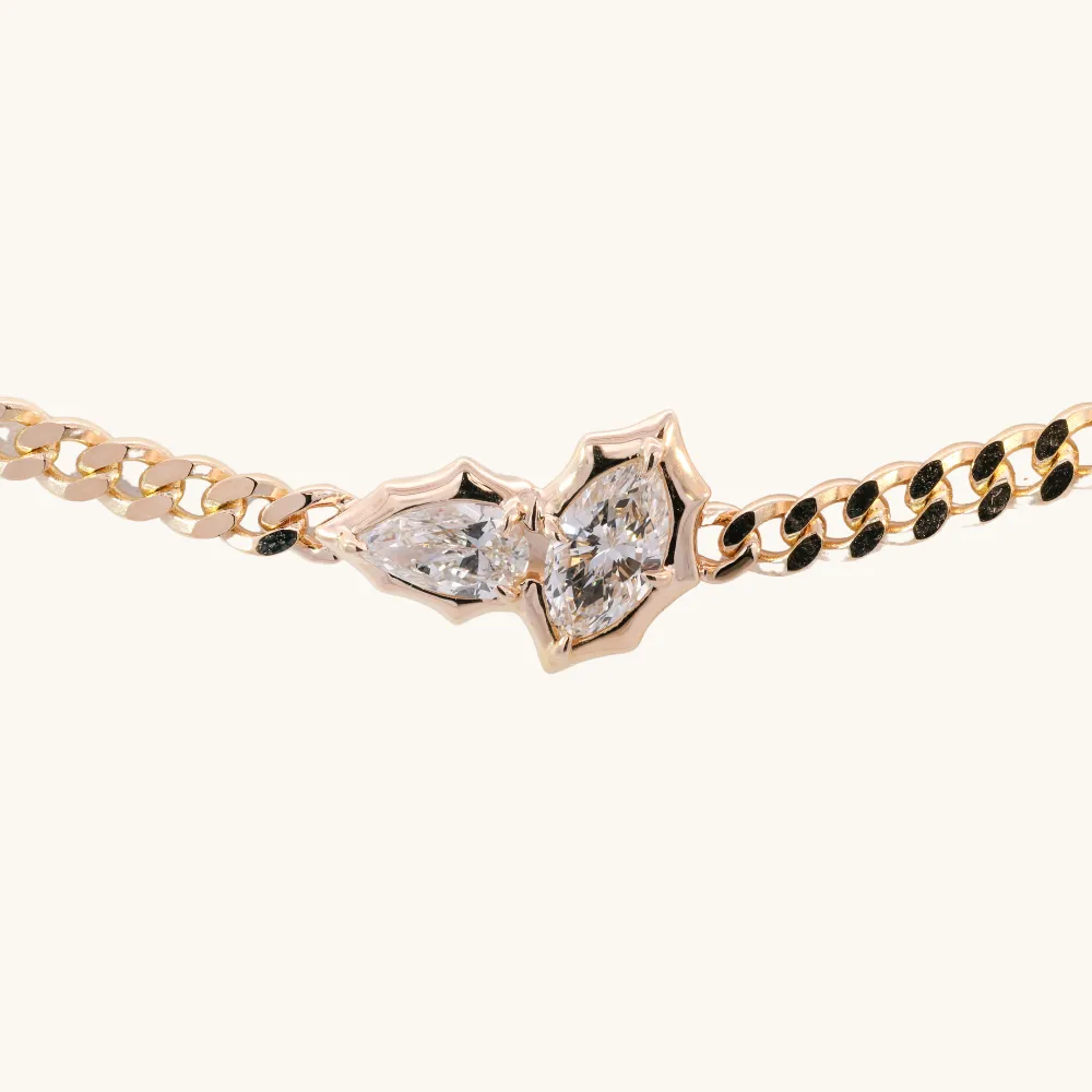 Edgy Bezel Diamond Cuban Bracelet