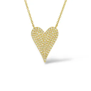 Edgy Diamond Heart Necklace