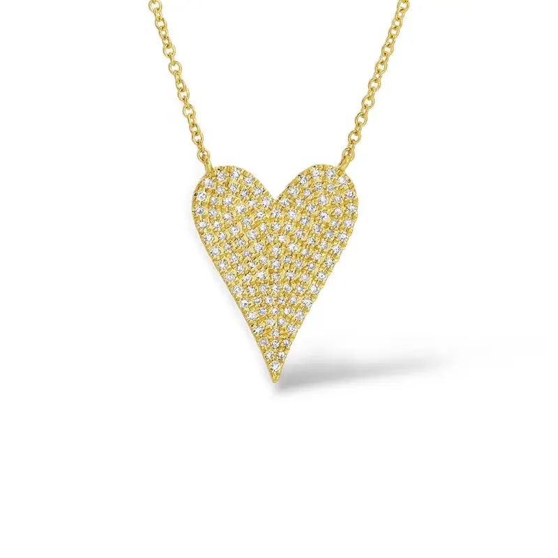 Edgy Diamond Heart Necklace