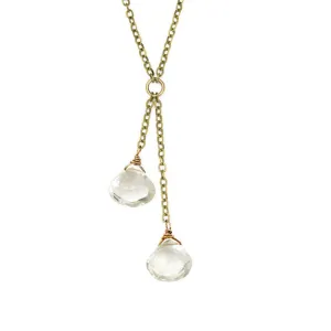 Edgy Petal - Necklace - "Misty Morning" Clear Quartz #Q4