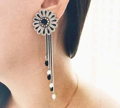 Edgy Sunflower Earrings