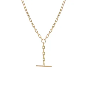 Faux Toggle Oval Link Chain Necklace
