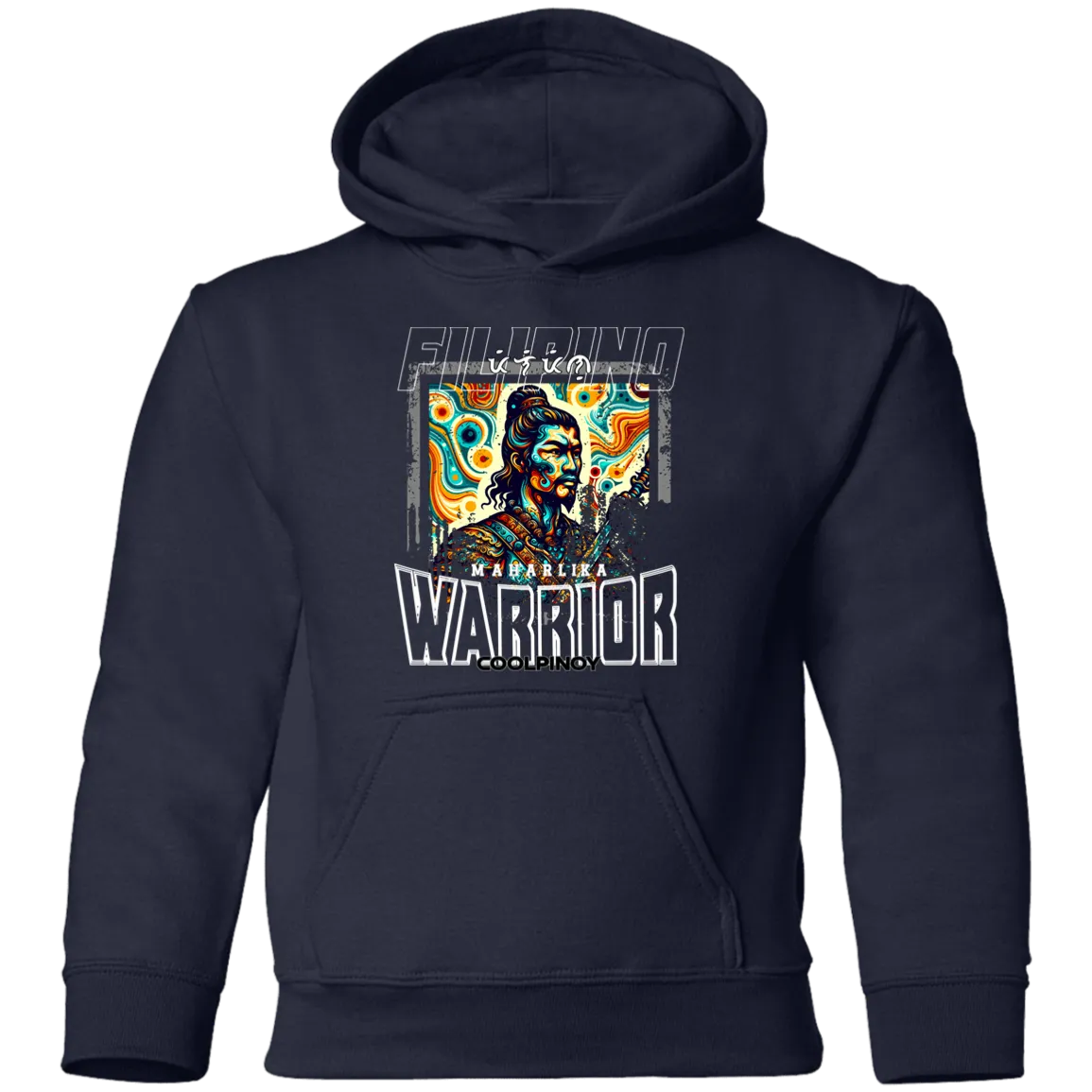 Filipino Warrior Distressed Youth Pullover Hoodie